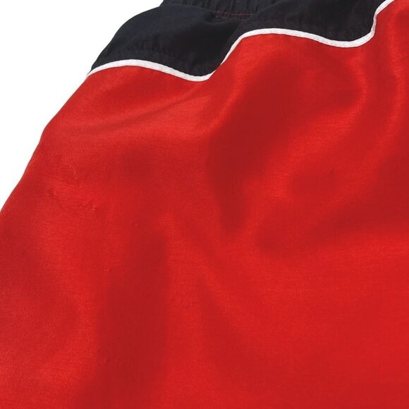 NIKE Swim Trunks XL Red Black Elastic Waist Board Shorts - Picture 13 of 13